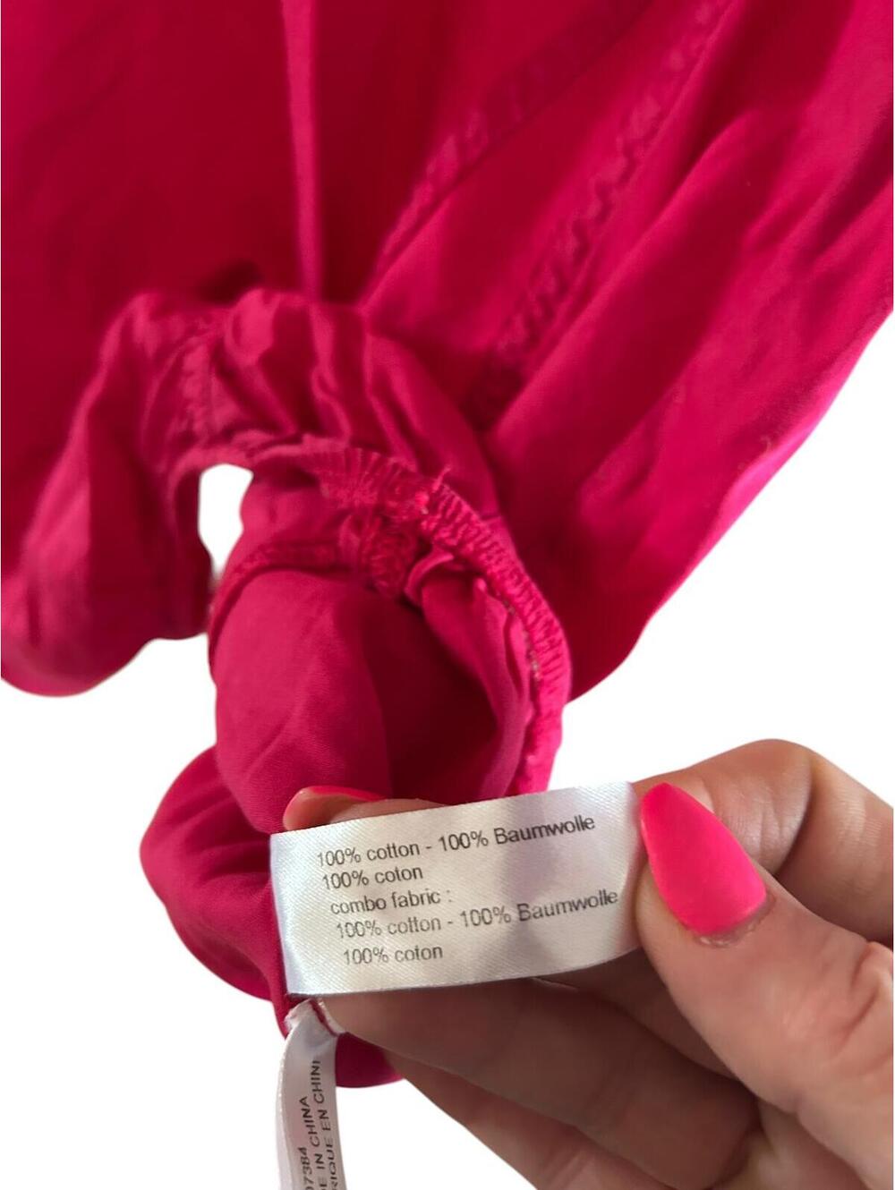 Sandwich Pink Cotton Bubble Hem Midi Dress Sleeveless Tank M - Picture 8 of 11